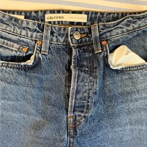 GRLFRND Blue Straight Leg Jeans Timeless Appeal